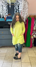 Load image into Gallery viewer, Belle &amp; Bracken Long A-Line Top in Margarita Lime