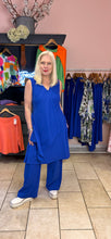 Load image into Gallery viewer, Out Of Xile Cobalt Blue Sleeveless Drape Tunic