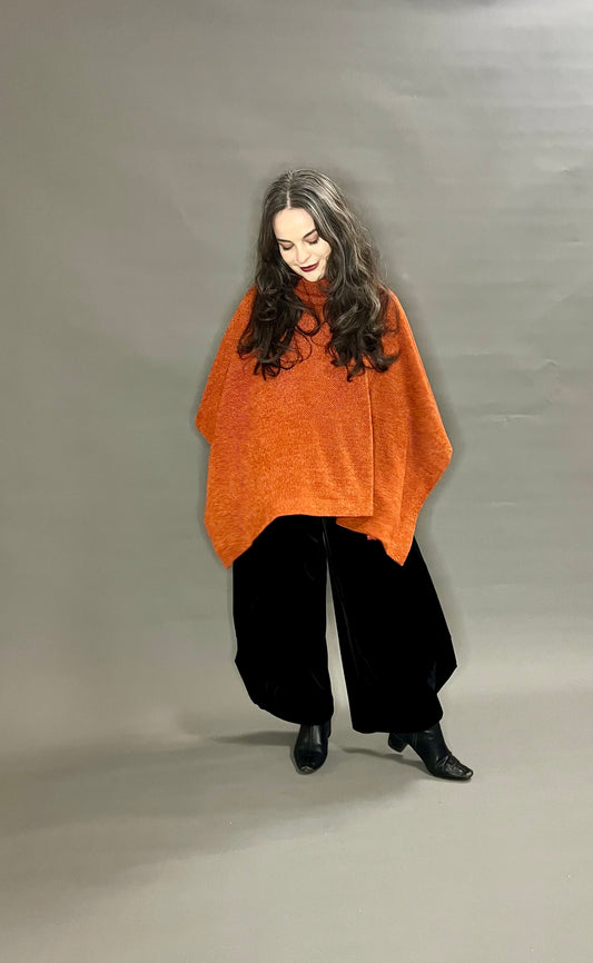 Out of Xile Burnt Orange Poncho