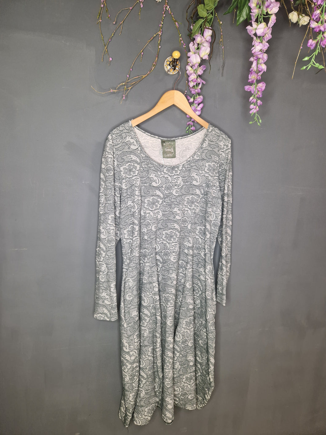 Another Girls Treasure, Out Of Xile Grey Laced Dress with Pockets.